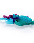 Vibrant - InStyler All Tied Up Hair Ties-Five ties amethyst, aqua, turquoise, emerald and ruby stacked on white background