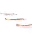TeardropMetallics - InStyler Teardrop Pin It Up Bobby Pins-side view of pins in gold, rose gold and gold metallics