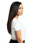 TURBO + MINI -Dryers- InStyler-photo of model with sleek long black hair.